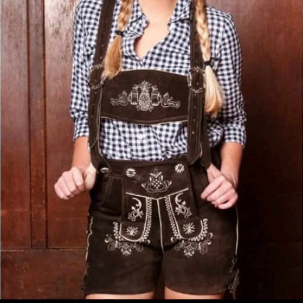 Chubbies - Women’s Lederhosen Size X-SMALL Brown ( Could Also Fit Big Kids )